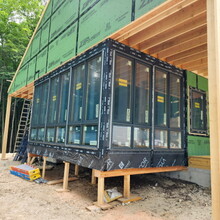 Custom built home under construction in Dorset, Vermont
